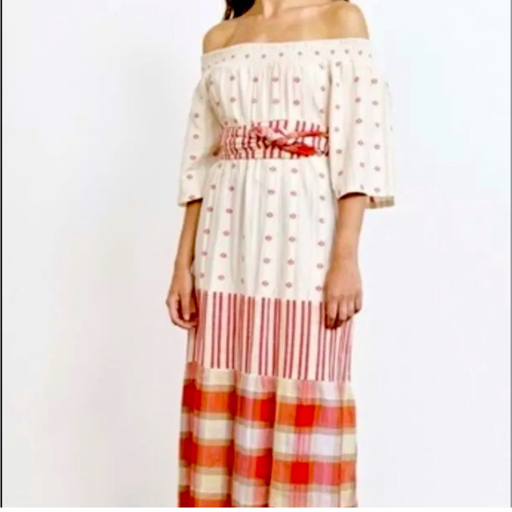 Ace & Jig Casa Dress red and white GUC size XS